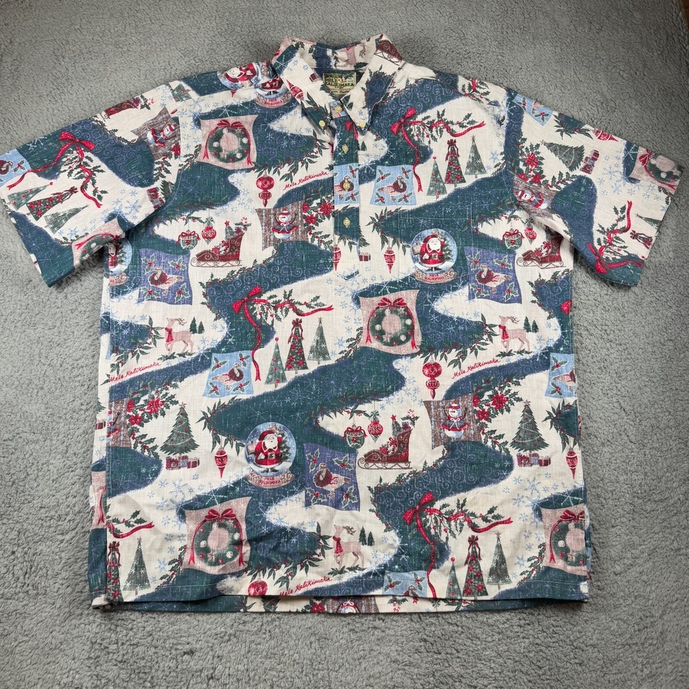 NWT 2010 Mele Kalikimaka Reyn Spooner Christmas Hawaiian Shirt Mens 2XL